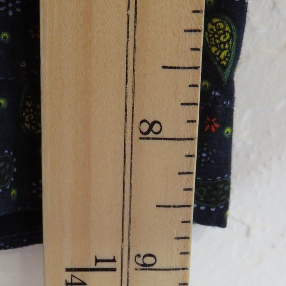 Denim & Flower* Men's Short Sleeve Button Down Curved Hem BOHO Shirt~ Size Large - Picture 10 of 12